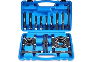 KOOPOOL Bearing Puller and Splitter Kit, Separator and Puller Set, Pinion Bearing Puller and Wheel Removal Tool, 5 Ton Capacity Bearing Separator with 2’’ and 3’’ Bearing Separator Jaws, 14Pcs (Blue)