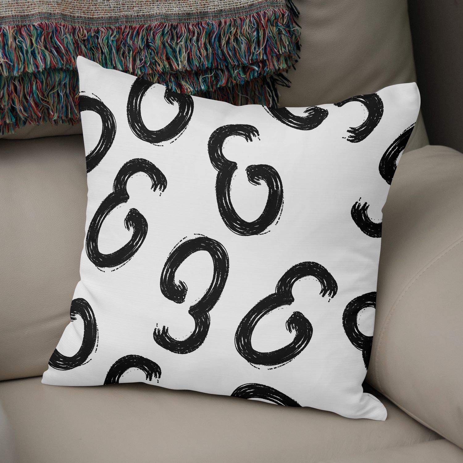 Bonamaison Decorative Cushion Cover Random Pattern, Throw Pillow Covers, Home Decorative Pillowcases for Livingroom, Sofa, Bedroom, Size:43X43 Cm - Designed and Manufactured in Turkey