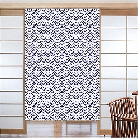 Amazon Wbfn 日本のドアカーテンベッドルームハーフカーテンキッチンバスルームハーフカーテン家庭用パーティションカーテン風水カーテ Color 21 Size 85x140cm カーテン オンライン通販