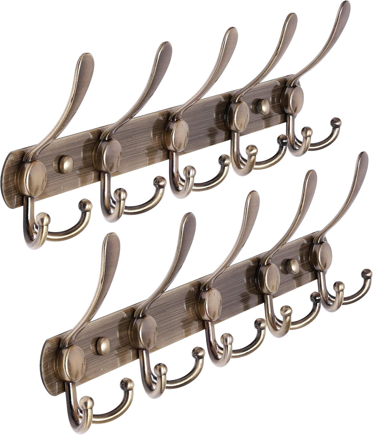 SKOLOO Wall Mounted Coat Rack Hook, 5 Tri Hooks Heavy Duty Stainless Steel Coat