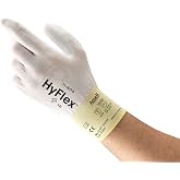 Ansell HYFLEX 11-600 Light Duty Nylon Industrial Gloves w/Palm Coating for Metal Fabrication