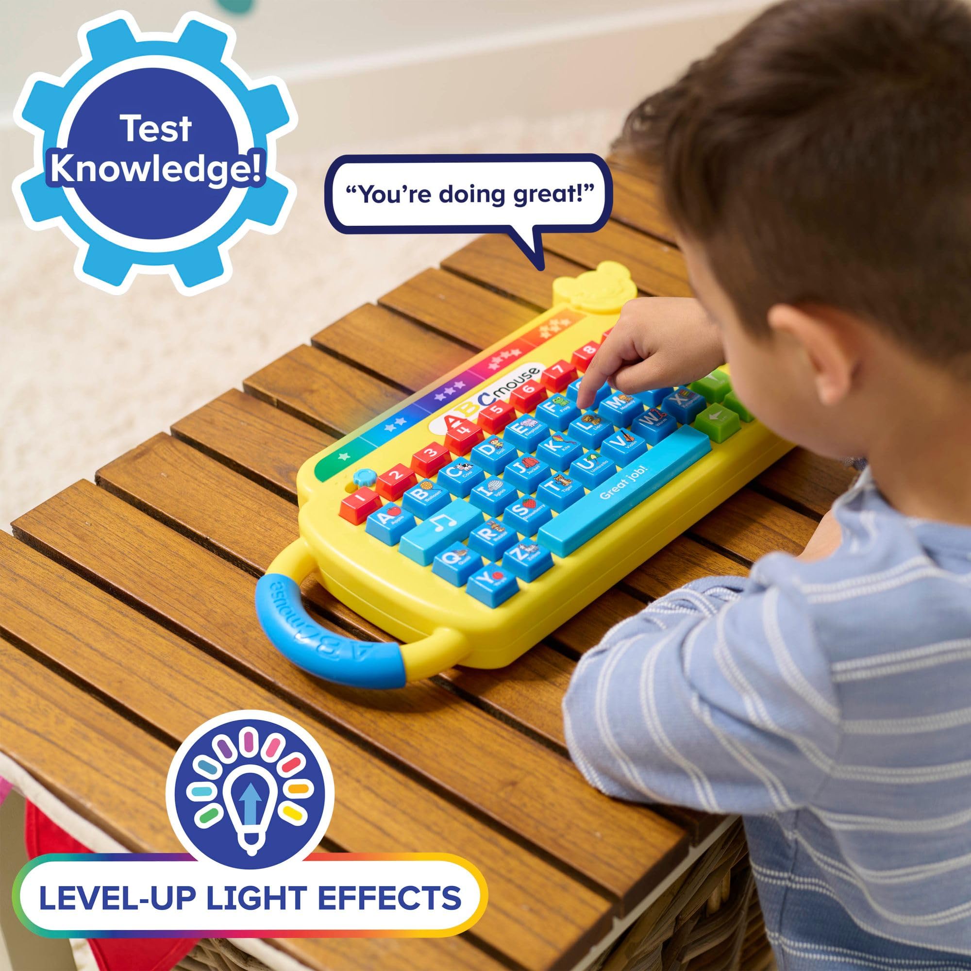 ABCmouse®, Level-Up Learning Keyboard, 3 Learning Modes, Learning and Education, Pretend Play, Kids Toys for Ages 3 Up by Just Play