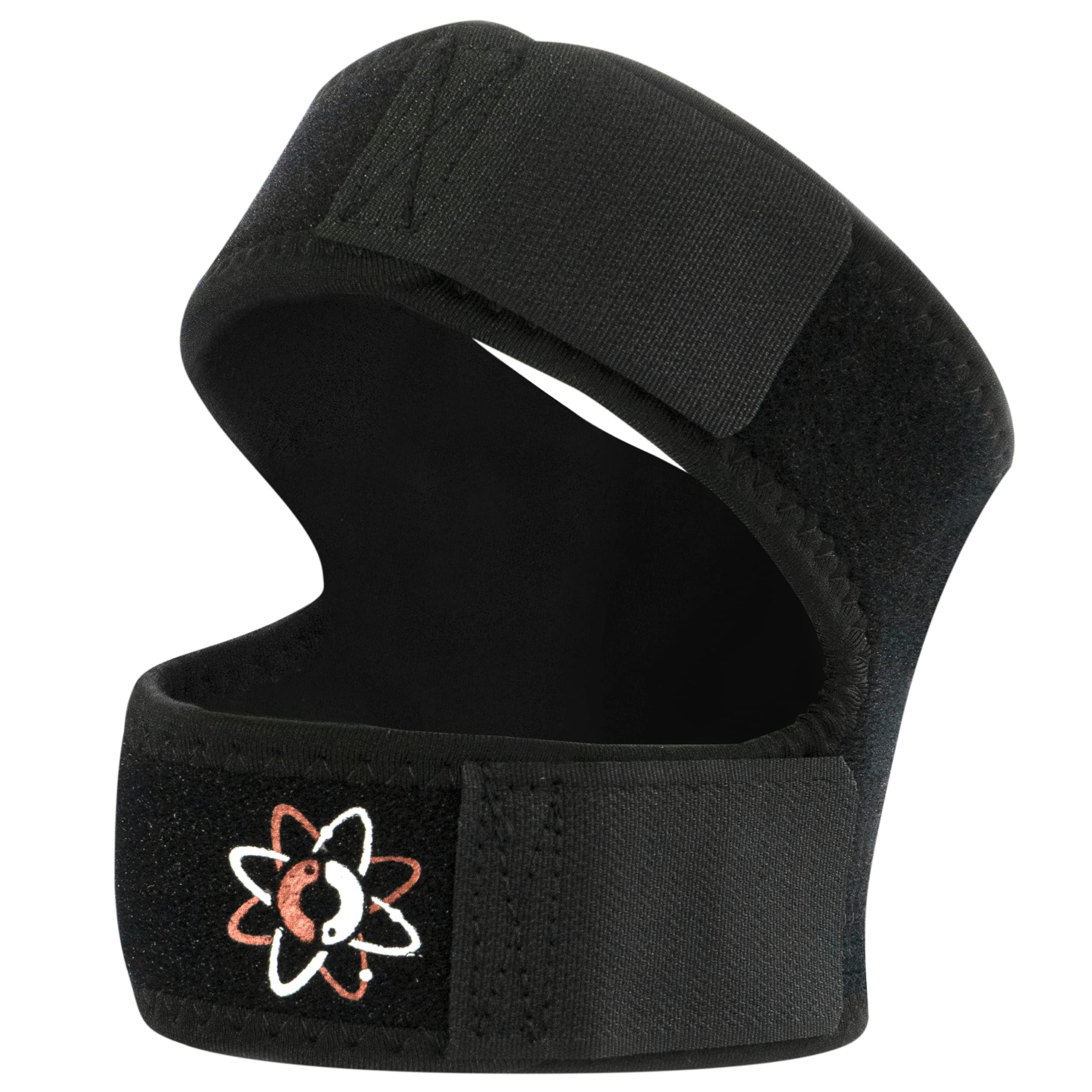 ionocore® Neoprene Knee Support Brace - Open Patella Strap Stabiliser for Running - Cushioned Lateral Stabilisers for Home Workout with 2 Fully Adjustable Straps - For Joints Protection - One Size