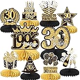 10 Pack 30th Birthday Honeycomb Centerpieces Hello 30th Birthday Party Decorations Cheers to 30 Years Anniversary Table Toppers Straight Outta 1996 Table Decorations for Men Women Birthday Decors