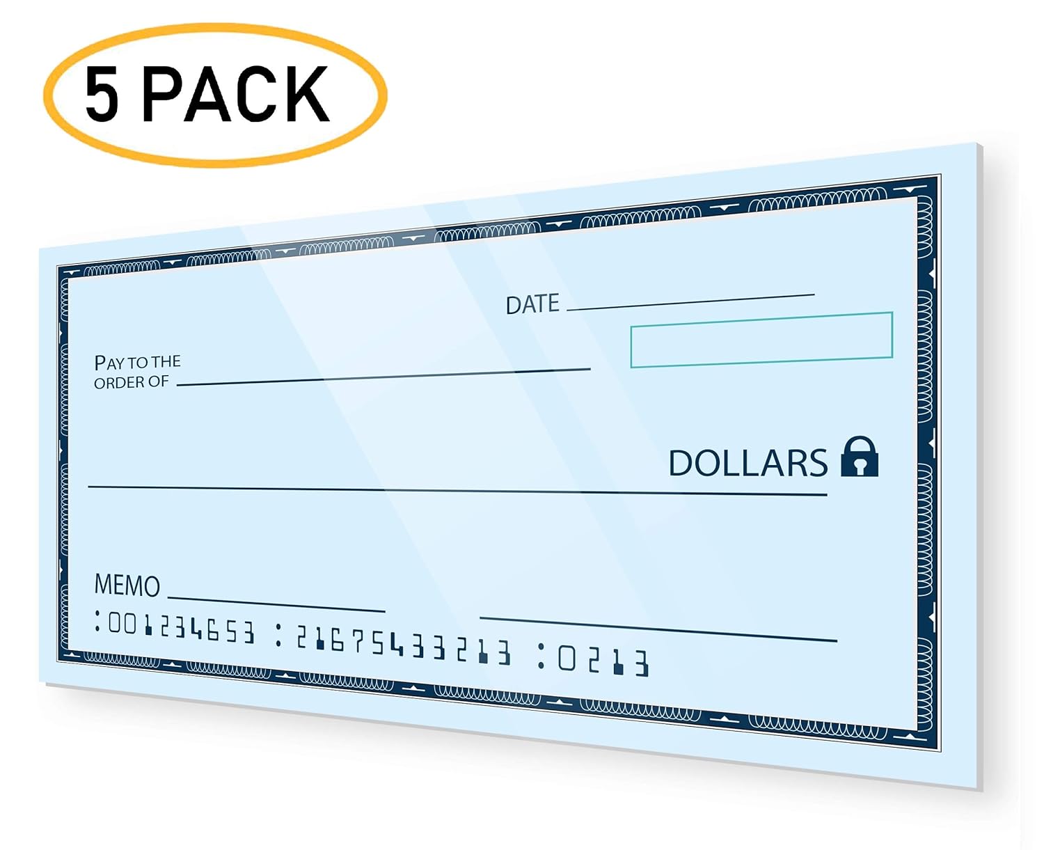 Office Supplies Raffle Pack of 1 24 x 48 Oversize Giant Check Large