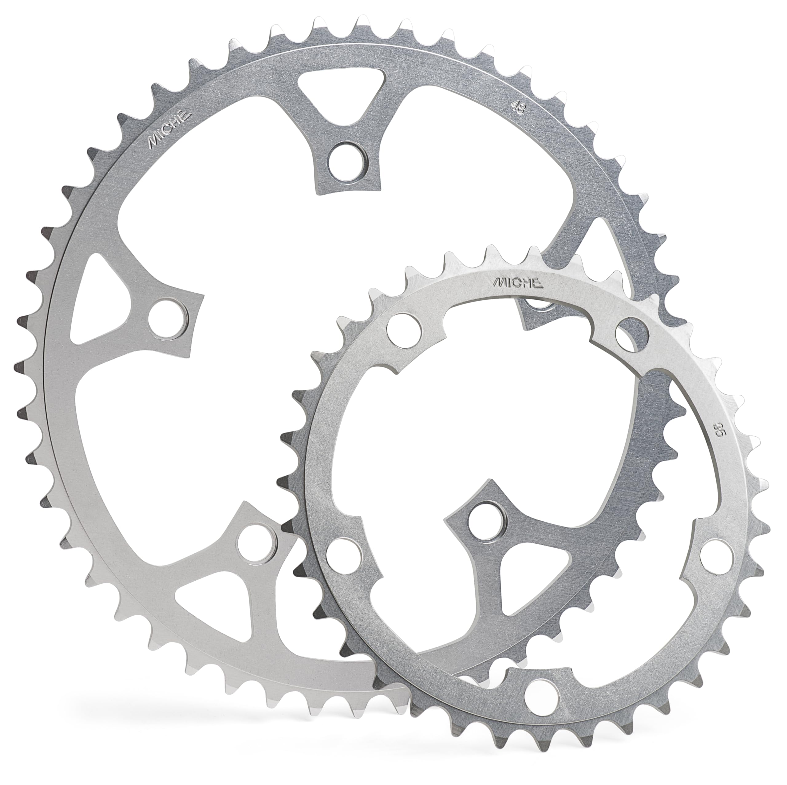 Miche Young 5 Bolt, 9 Speed Chainring, Silver, 40t