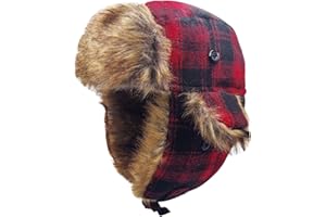 FYBW Kids Winter Trappers Hat Toddler Outdoor Windproof Ushanka Ski Cap Ear Flap Chin Strap Snow Hat for 3-8Y