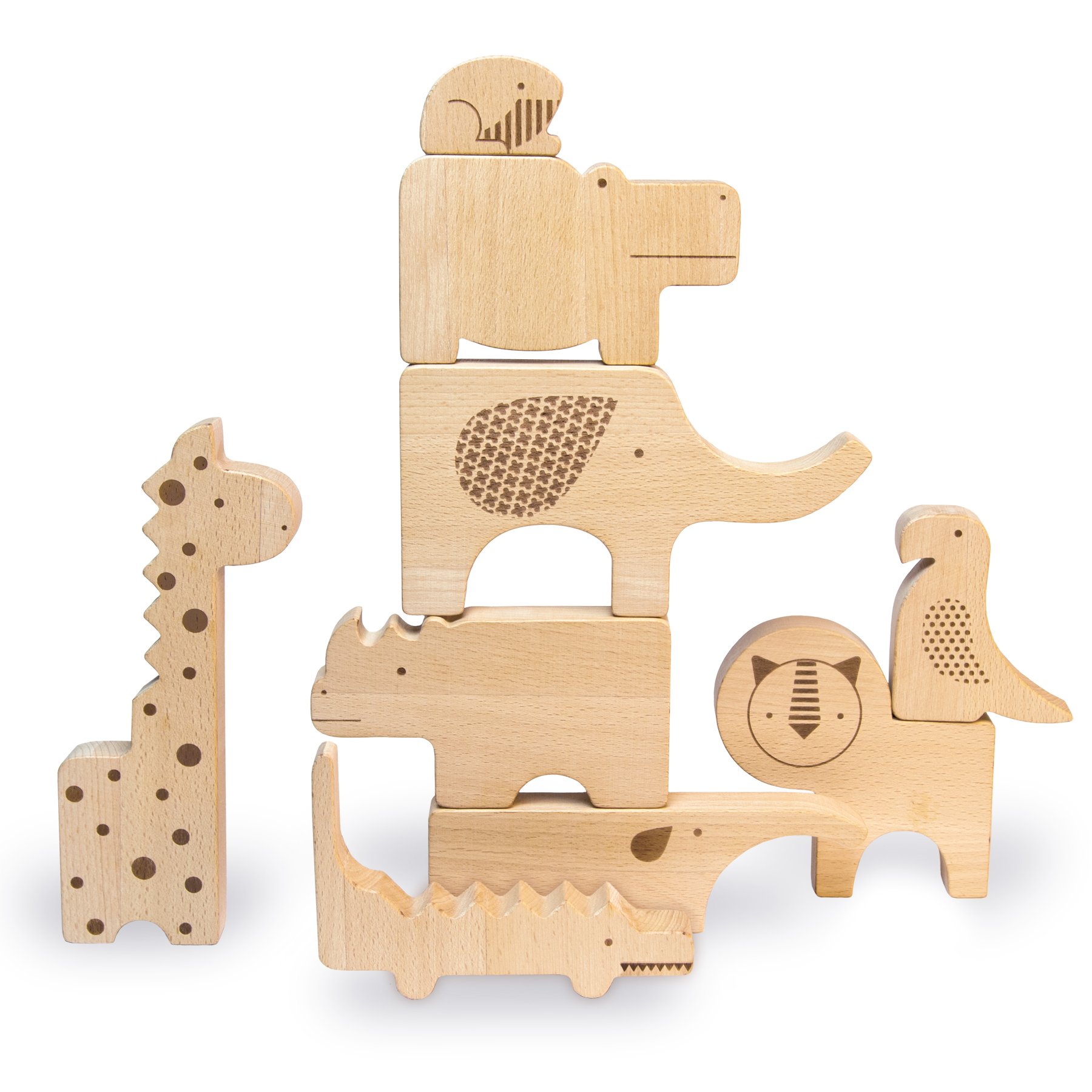 Safari Wood Puzzle and Play Set