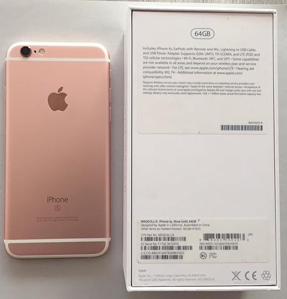 Apple iPhone 6s, 4,7' Display, 64 GB, 2015, Roségold