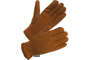 SKYDEER 3M Thinsulate Thermal Winter Work Gloves with Windproof Premium Genuine Deerskin Suede Leather (Unisex)