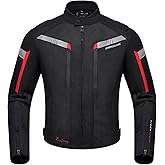 Zyxformis Motorcycle Jacket for Men, CE Armored Mesh Motorbike Jacket for Summer, Breathable Protective Gear for Motorcycling