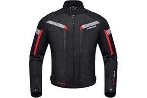 Zyxformis Motorcycle Jacket for Men, CE Armored Mesh Motorbike Jacket for Summer, Breathable Protective Gear for Motorcycling