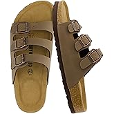 CUSHIONAIRE Women's Lela Cork footbed Sandal with +Comfort