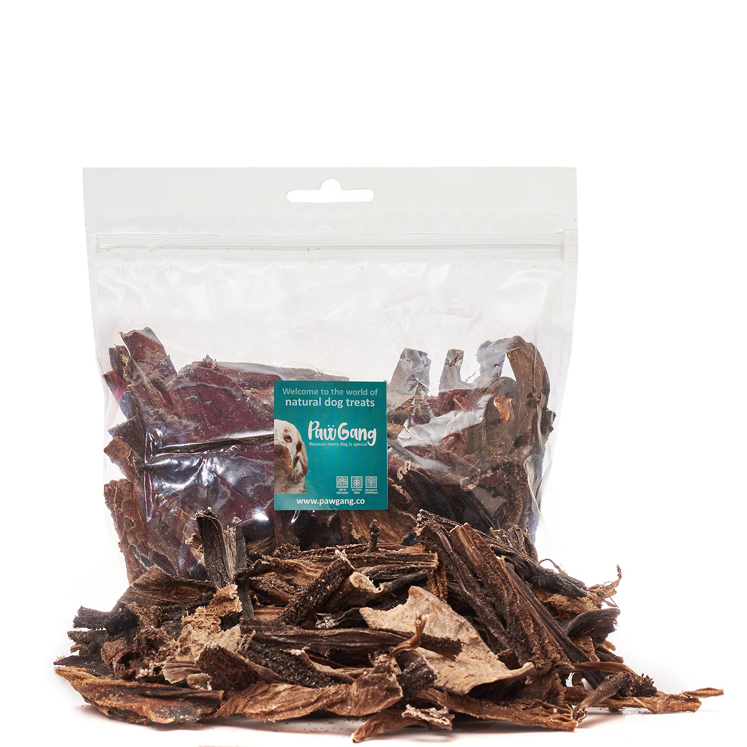 PawGang - Beef Tripe Rumen Gullet 1 kg - 100% Natural Treats for Dogs Puppies Young Adult Old Small Large Dog - Air Dried Chews Snacks - Healthy Hypoallergenic - Low Fat Grain Free BARF Raw
