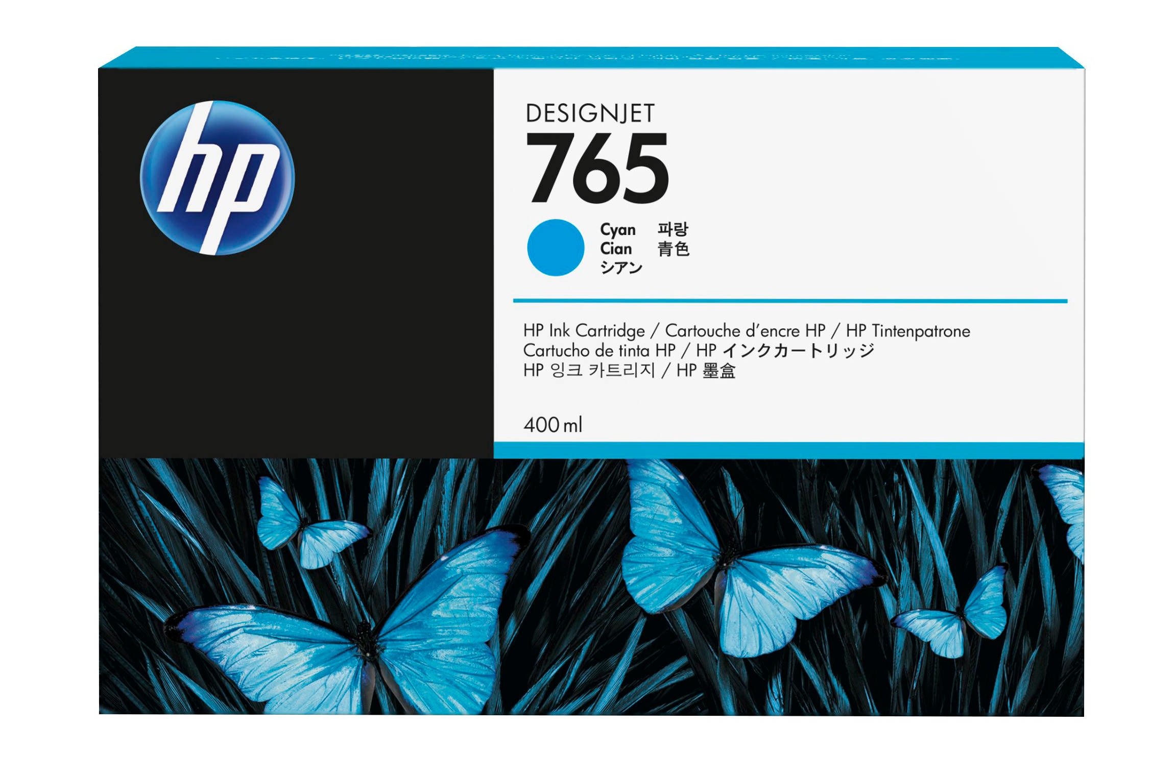 HP F9J52A Ink Cartridges for DesignJet T7200 Production Printer - Cyan