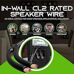 GearIT 10AWG Speaker Cable Wire with Gold-Plated