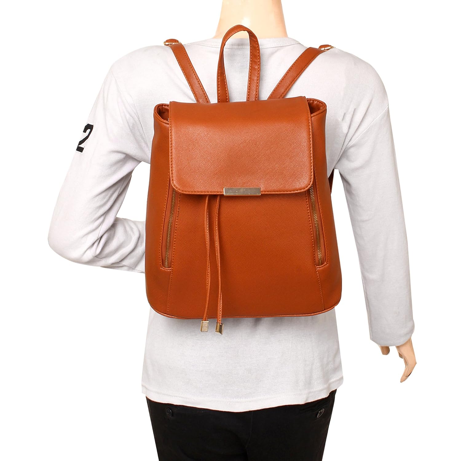 lychee bags girls tan pu cadence backpack