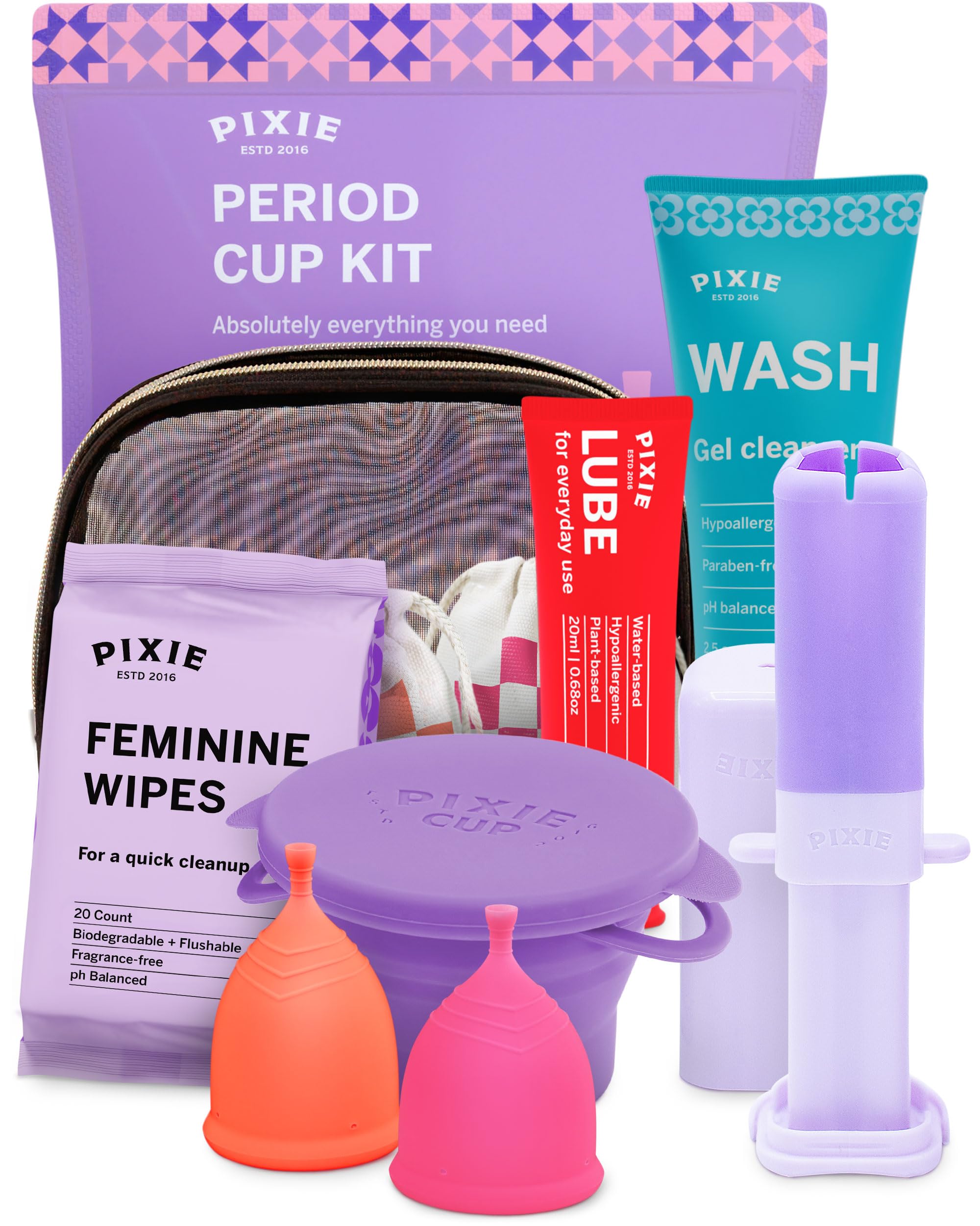 Period Kit for Girls - Menstrual Cups For Beginners - Best Removal Stem - Tampon and Pad Alternative - Every Cup Purchased One is Given to Woman in Need! - Teen Gift