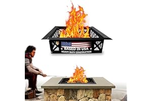 FEBTECH Firepit Ring Insert - 36" X 12" Carbon Steel Portable Smokeless Fire Ring for Outside Fire Pit - Versatile Wood Burning Fire Ring for DIY Fire Pits in Gardens, Backyard and Camping Sites