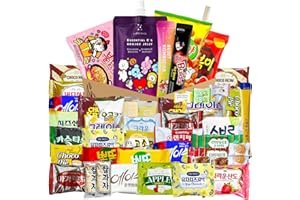 IOS ORGANIC Korean Snack Box 48 Count - Variety of Individually Wrapped Korean Snacks with Chips, Cookies, Ramen and Candy for Kids, Children, College Students, and Adults. Gift Box for K-Food Lovers - Journey of Korea