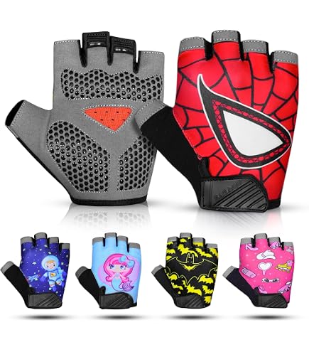 Gants Cyclisme Sans Doigts Enfants - Antidérapants Et Réglables - Taille M Et L - Pour Sports Outdoor