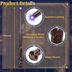 EZVYAO Light Up Magic Wand with Sound Wizard Witch