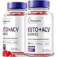 rize labs (Pack of 2 Metabolic Solutions Keto + ACV Gummies for Advanced Weight Loss, Formula Supplement, Reviews (120 Gummies)