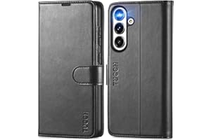 TUCCH Case Wallet for Galaxy S25 Plus 5G, Kickstand [RFID Blocking] Card Holder, Folio Magnetic PU Leather [TPU Shockproof Interior Case] Protective Folio Cover Compatible with Galaxy S25 Plus, Black