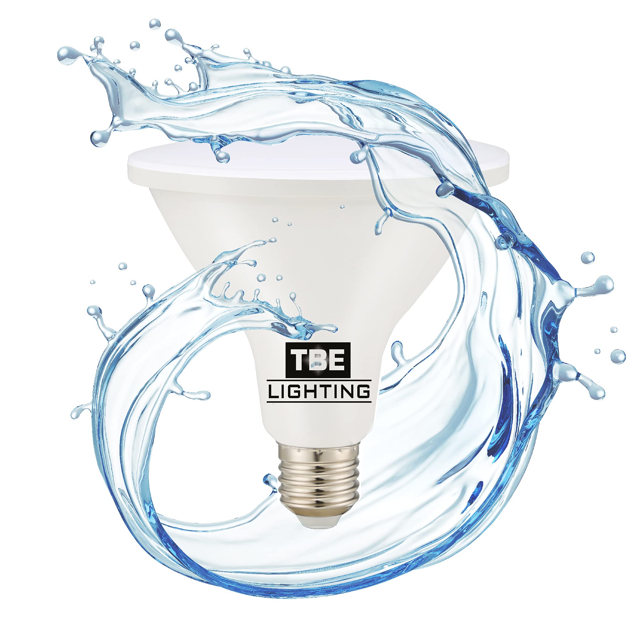TBE LIGHTING PAR38 LED Bulb - 18w IP65 Energy Saving LED Flood Light with E27 Screw Base - Suitable for Outdoor use - Daylight White 6000K, 1350 Lumen Output, 20,000Hrs Life Expectancy