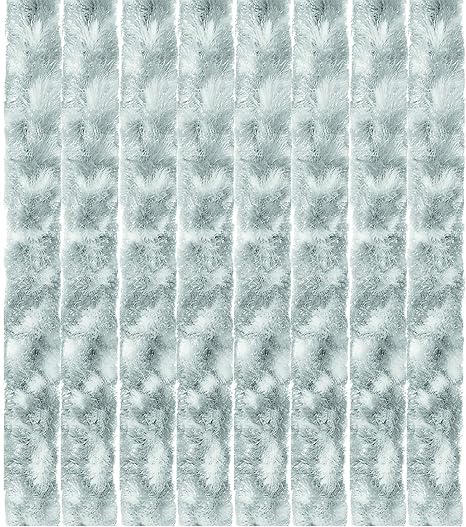 Arsvita Flausch-Vorhang, viele Variationen, Größe: 100x200 cm, Farbe: hellgrau-weiß