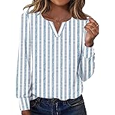 Ivicoer Womens Long Sleeve Shirts V Neck Tops Business Casual Outfits Bcasic Tees Spring Clothes 2026 Trendy Blouses