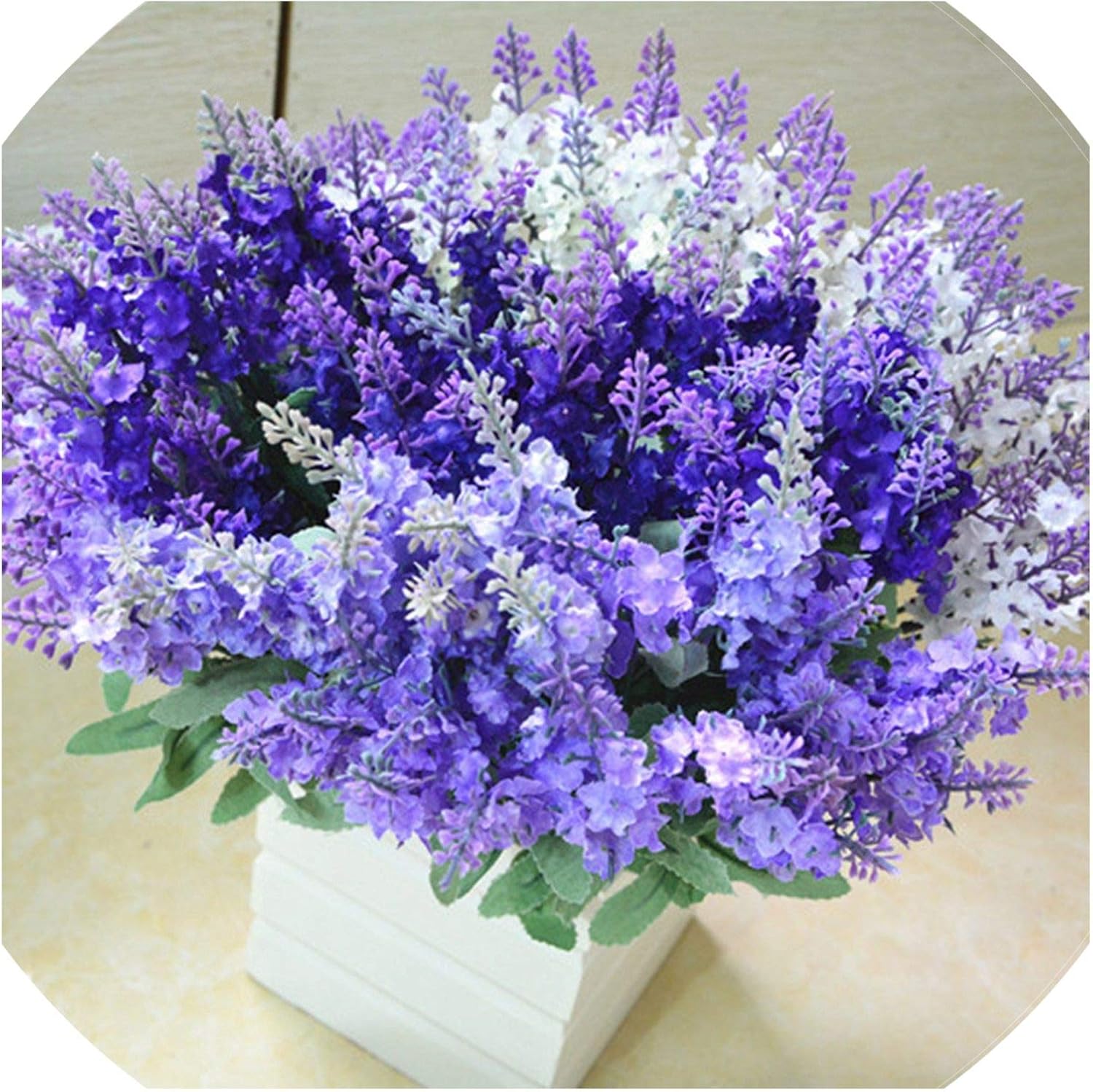Artificial Lavender Fake Flowers 10 Head Bouquet Lavender Artificial Silk Flower