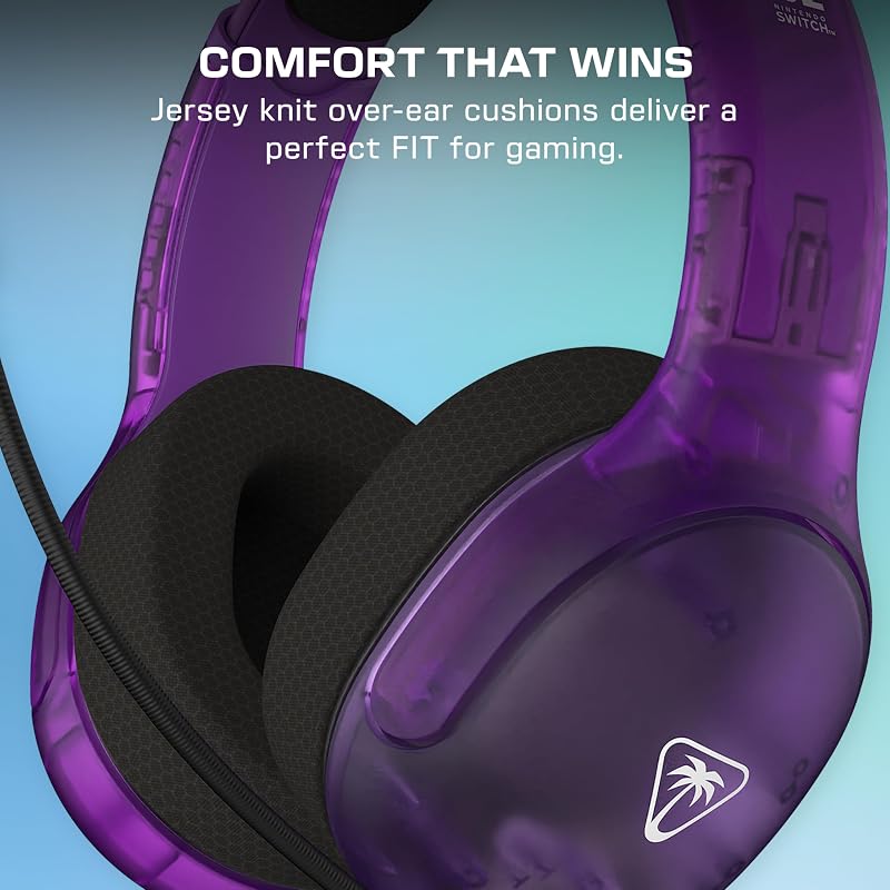 Airlite Fit Fantasma viola Cuffie da gioco con cavo - Con licenza ufficiale per Nintendo Switch 2, Nintendo Switch, Resistenti, Leggere