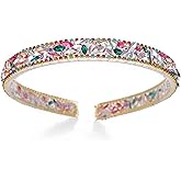 Firuilo Rhinestones Thin Headband Colorful Crystal Hairbands Sparkle Diamonds Head Bands for Women