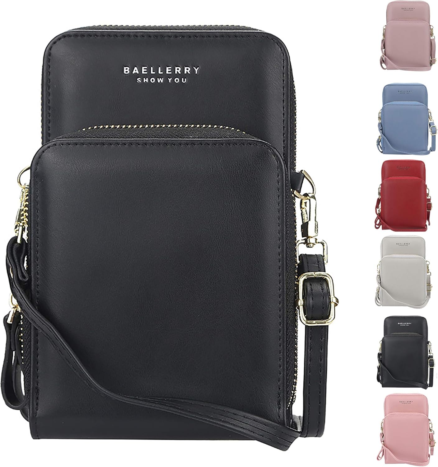 TOCCOOL Women Triple Zip Crossbody Bag, Small Cell Phone Purse For - View #10