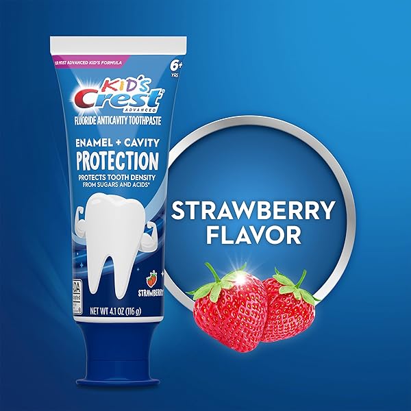 CREST KIDS ENAMEL + CAVITY PROTECTION TOOTHPASTE, 4.1OZ (PACK OF 3)