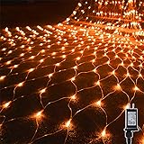 WATERGLIDE Outdoor Halloween Net Lights, 12FT x 5FT