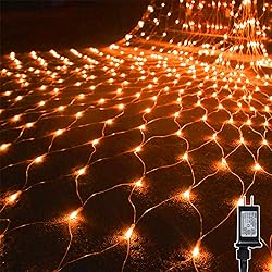 WATERGLIDE Outdoor Halloween Net Lights, 12FT x 5FT