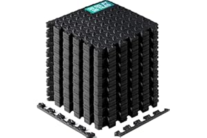 Yes4All 12, 16, 36 SQ. FT Puzzle/Interlocking Exercise Mat Tiles for Home Gym, Exercise EVA Foam Floor Padding with Border for Workout Equipment