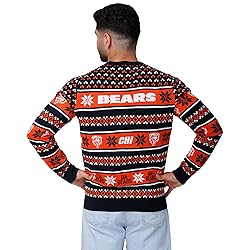 FOCO Standard NFL Big Logo Ugly Sweater, Team Color