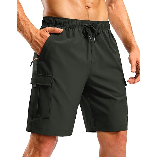 Waterproof Shorts PEASKJP Cargo Shorts For Men Men's Hiking Cargo