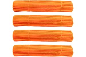 Waycreat 400 Pieces Orange Pipe Cleaners Chenille Stem for DIY Art Craft Decorations (6mm x 12 Inch)
