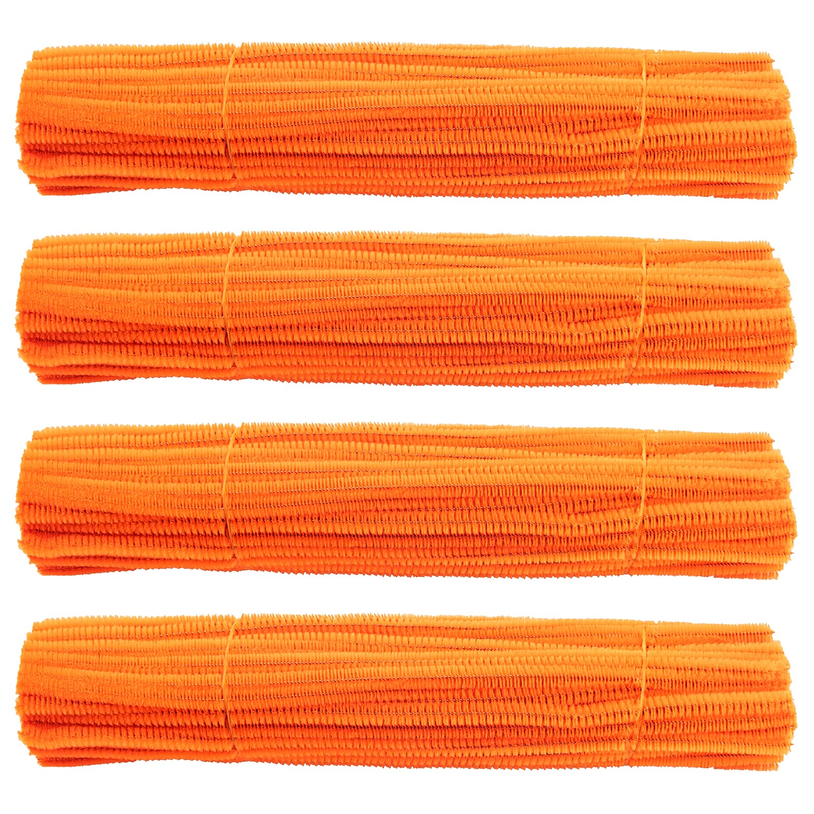Waycreat 400 Pieces Orange Pipe Cleaners Chenille Stem for DIY Art Craft Decorations (6mm x 12 Inch)