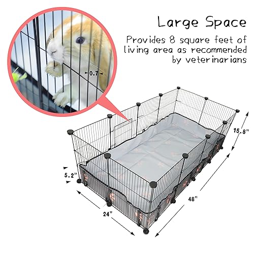 CHEGRON Guinea Pig Cages Sq Ft Expandable C&C Cage Habitats for