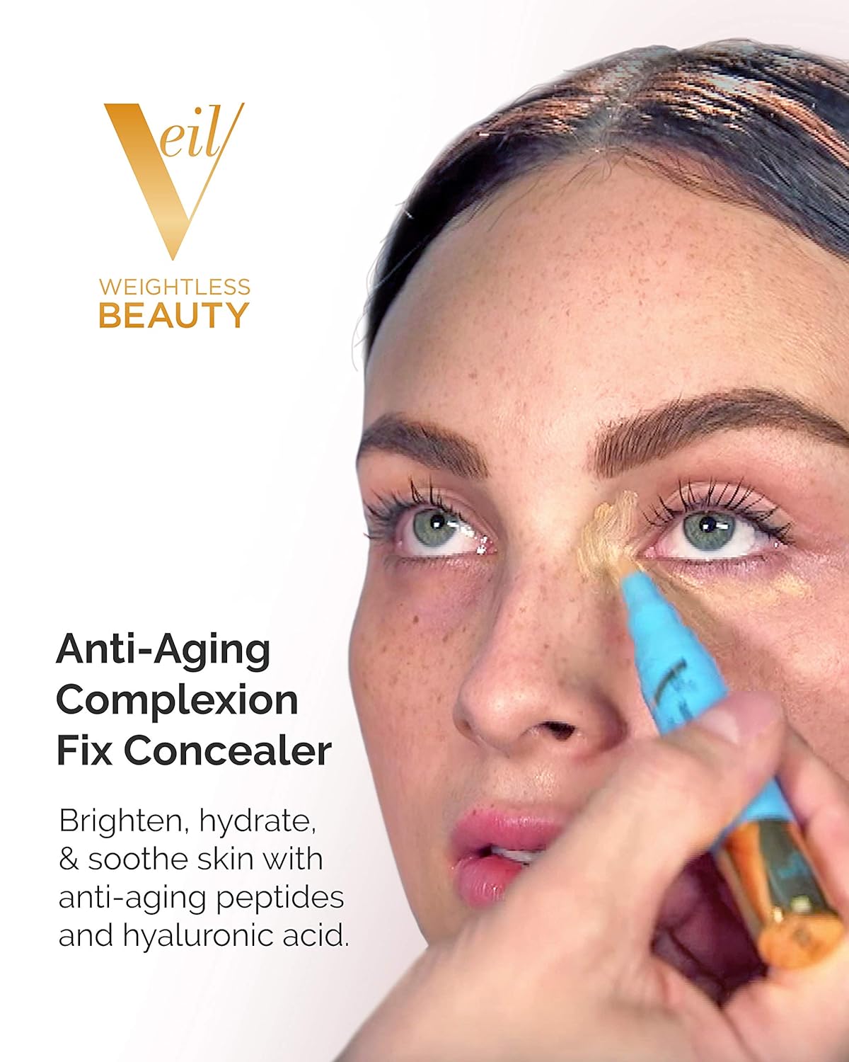 Veil Cosmetics Complexion Fix Oil-Free Concealer, Highlighter, Under Eye Corrector Pen for Dark Circles and Acne Cover Up | Vegan & Cruelty-Free | Paraben-Free (2N Light Neutral) : Beauty Products : Beauty