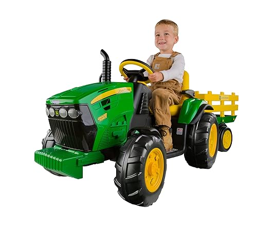 Peg Perego John Deere Ground Force Tractor with Trailer 12 Volt