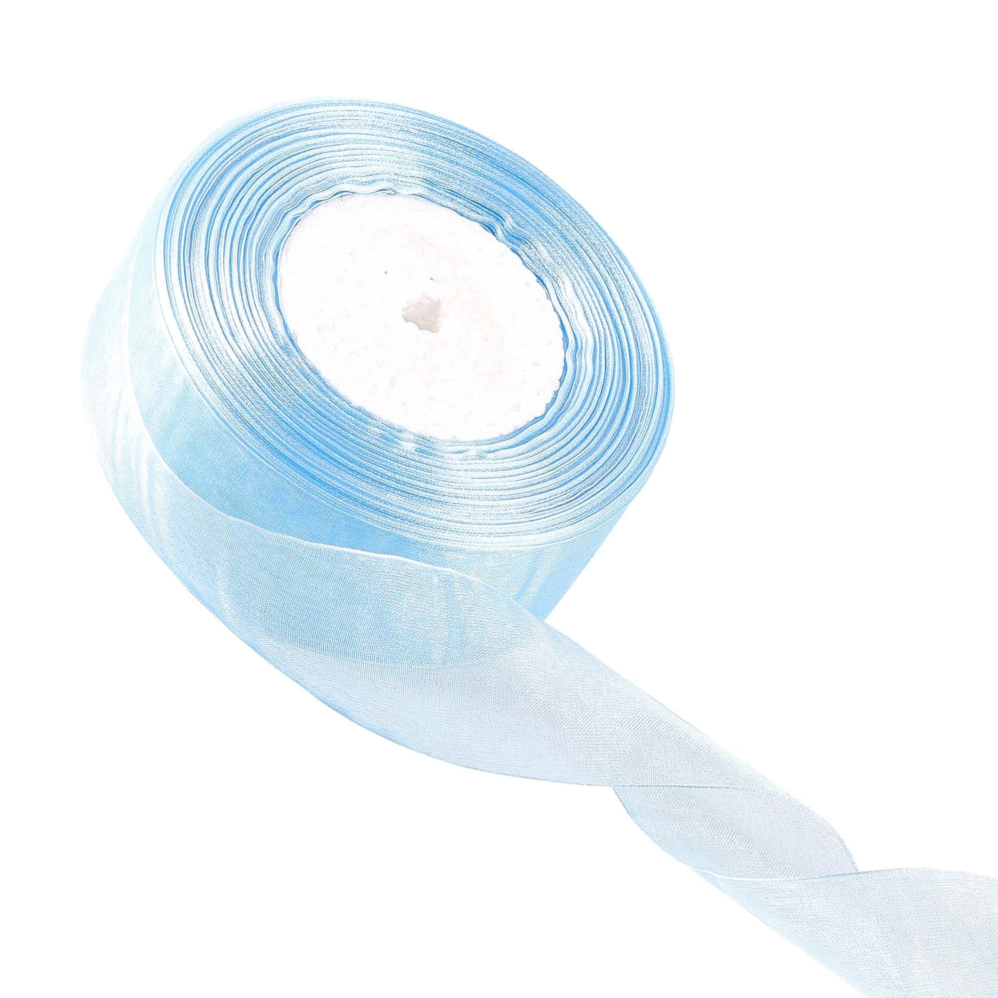 40mm Blue Chiffon Ribbon for Gift Wrapping 45M,Blue Sheer Ribbon 40mm Organza Thick Ribbo for Gift Wrap Hair Bow Christmas Cake Wedding DIY Crafts Car Decoration