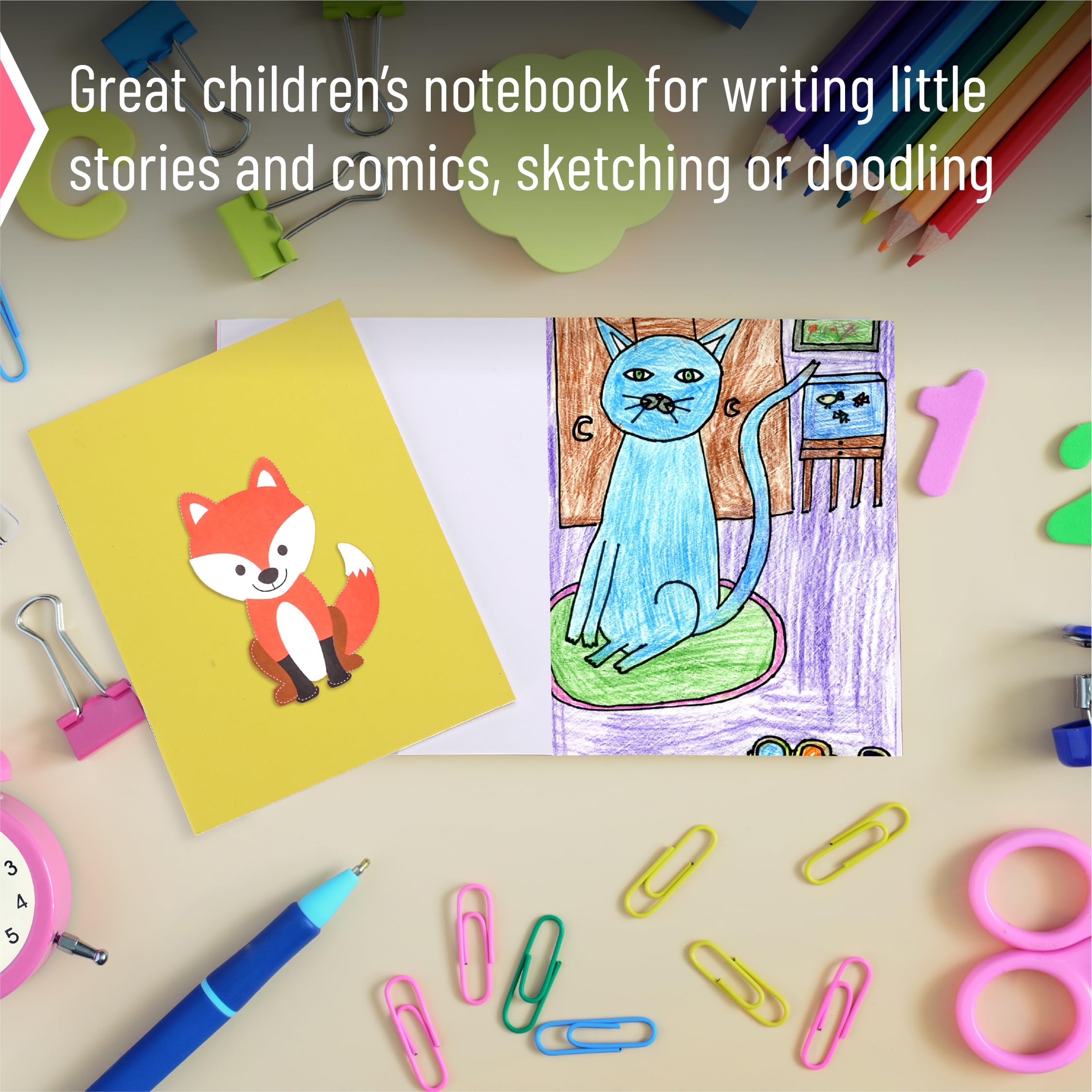 Mr. Pen- Colorful Blank Books, 4.2 x 5.5 Inches, 32 Pages, 8 Pack, Blank Notebooks for Kids, Mini Notebooks for Kids, Mini Journal for Students, Blank Journal for Kids, Unlined Notebook, Kids Journal