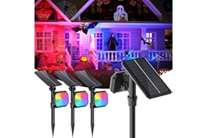 JSOT Spot Lights - Solar Lights Outdoor Solar Powered Spotlight Waterproof Green Lights Solar Spotlights for Garden Yard Pathway Landscape Lighting