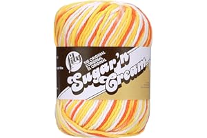 Lily Sugar'n Cream Super Size Ombres Yarn, 3 oz, Creamsicle, 1 Ball
